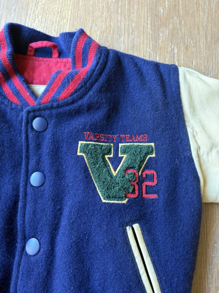 Rare Vintage GAP Kids Wool / Leather Varsity Team Letterman Jacket  Baby Jacket - Image 3 of 4