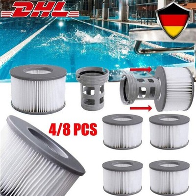 8X Filter Whirlpool für MSpa In-Outdoor Pool Ersatzfilter Kartusche aufblasbar