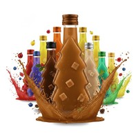 20X Glasflaschen Choinka 250Ml Weihnachtsflasche FüR LiköR, Schnaps, Saft