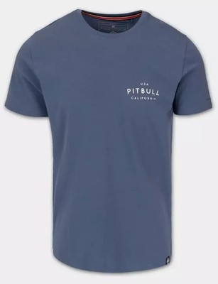 T-Shirt Slim Fit PIT BULL WEST COAST PitBull Kurzarm USA CAL blau Navy Jeans