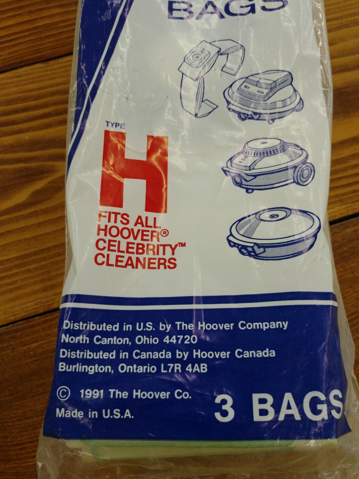 6 Hoover 4010009H, Type H Celebrity Canister Vacuum Paper Bags Genuine