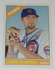 JASON HAMMEL SIGNED AUTO'D 2015 TOPPS HERITAGE CARD #17 CHICAGO CUBS KC ROYALS