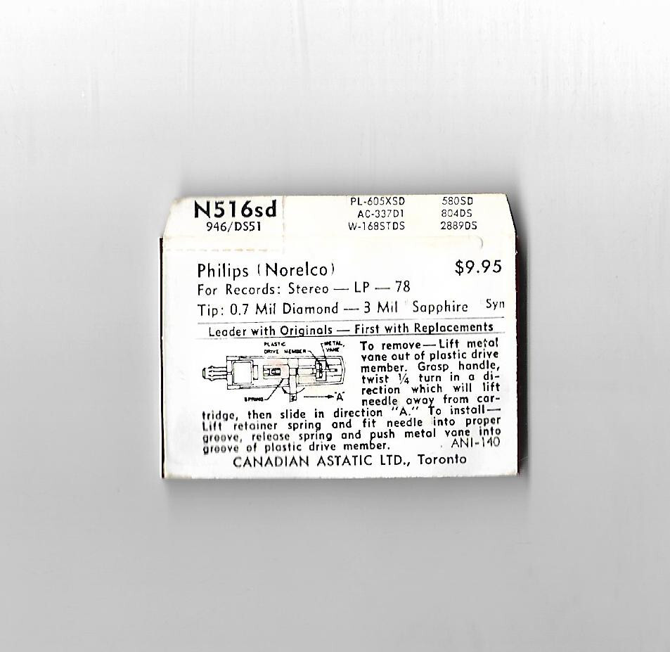 RECORD PLAYER NEEDLE STYLUS for Phlps 946/D60 GP-400 RECORD PLAYER NEEDLE STYLUS for Phlps 946/D60 GP-400