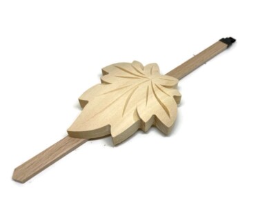 Kuckucksuhr Ahornblatt Holzpendel, unvollendet, Länge 170 mm, 190 mm, 210 mm
