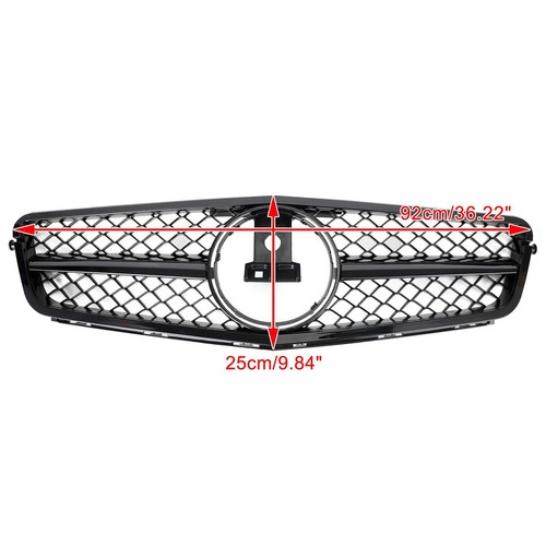 Front Bumper Grille Grill Fit C-Class Benz W204 C300 C350 2008-2014 ` - Picture 2 of 10