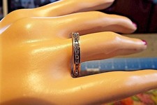 Vintage sterling silver cz eternity band size 7