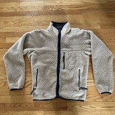VTG Patagonia Retro-X Deep Pile Oatmeal Fleece Jacket Sz S Made In USA 80s 90s