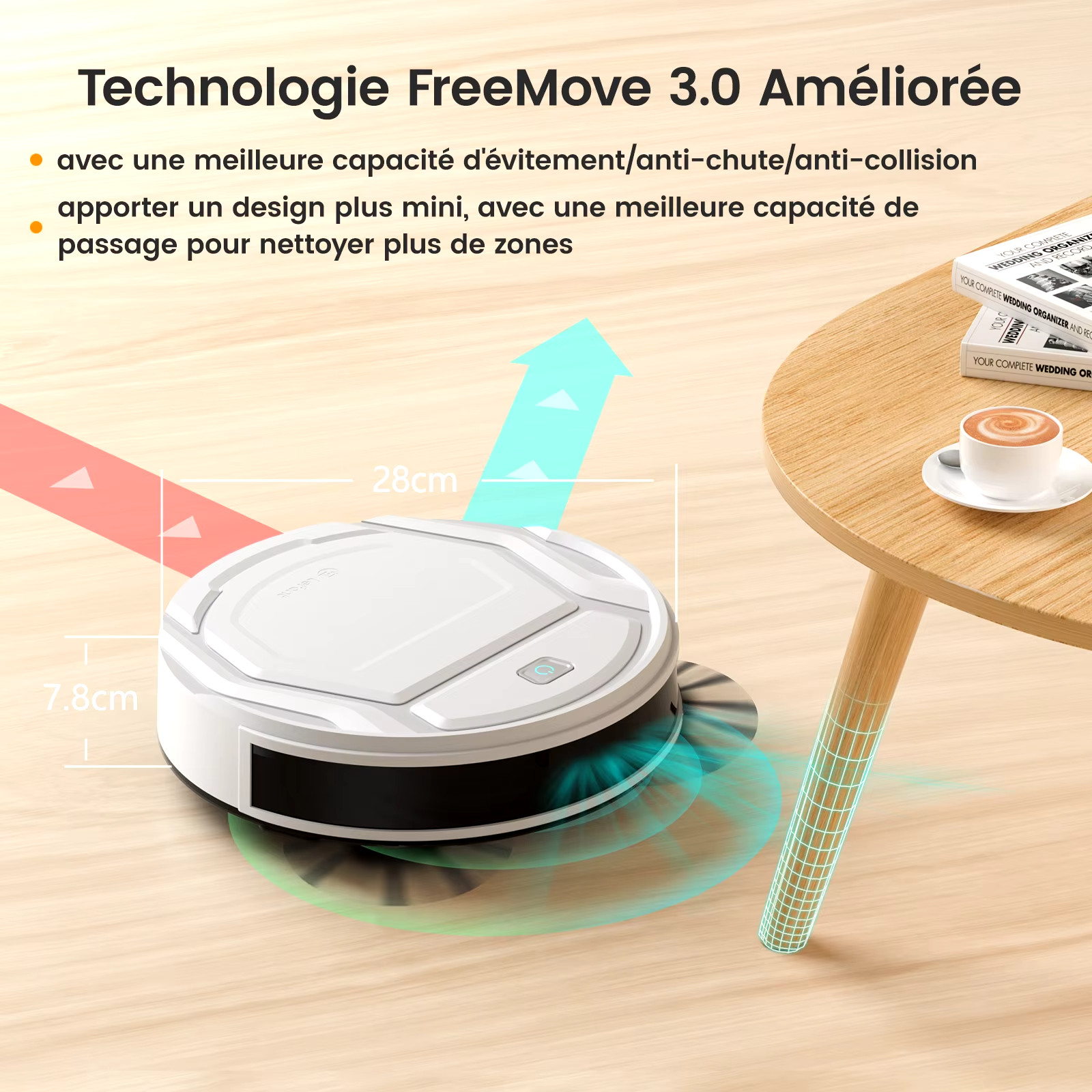 Aspirapolvere Lefant M210, 120 Min, Ricarica Automatica, Wi-fi/app/alexa - Miniatura 3