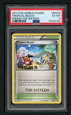 Pokemon PSA 6 EX-MT 2011 Tropical Beach Top Sixteen World