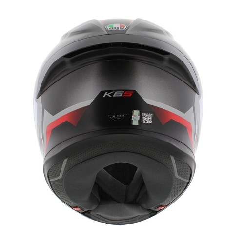 Agv K6 S Karve Matt Black White Red, Full Face Motorcycle Helmet, New E2206! - Picture 3 of 9