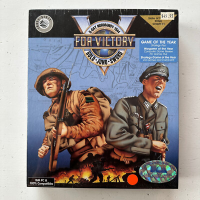 V For Victory D-Day Normandy 1944 Gold-Juno-Sword PC Game 3.5 Big Box New Sealed