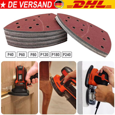 120/60x Schleifscheiben Set für Einhell TE-OS 1320 Multischleifer Schleifpapier