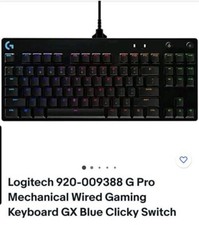 Logitech 920-009388 G Pro Mechanical Wired Gaming Keyboard GX Blue Clicky Switch