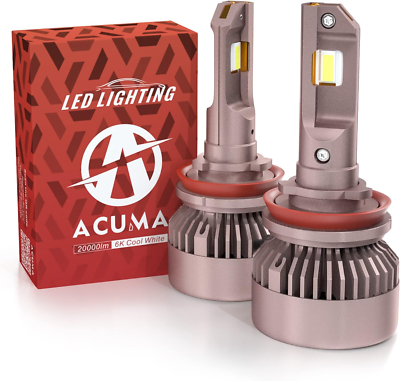 hamumaru　[光/HIKARI] Lucis Hikari X Acuma H11 H9 H8 LED 20000LM Fog Light Bulbs 55W Titanova