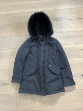 Woolrich Parka Arctic Luxury Giacca Bambina Pelliccia Nero 12 152