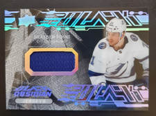 2019-20 UD Black Brayden Point Obsidian Jerseys Game Used Patch #OJ-BP Lightning