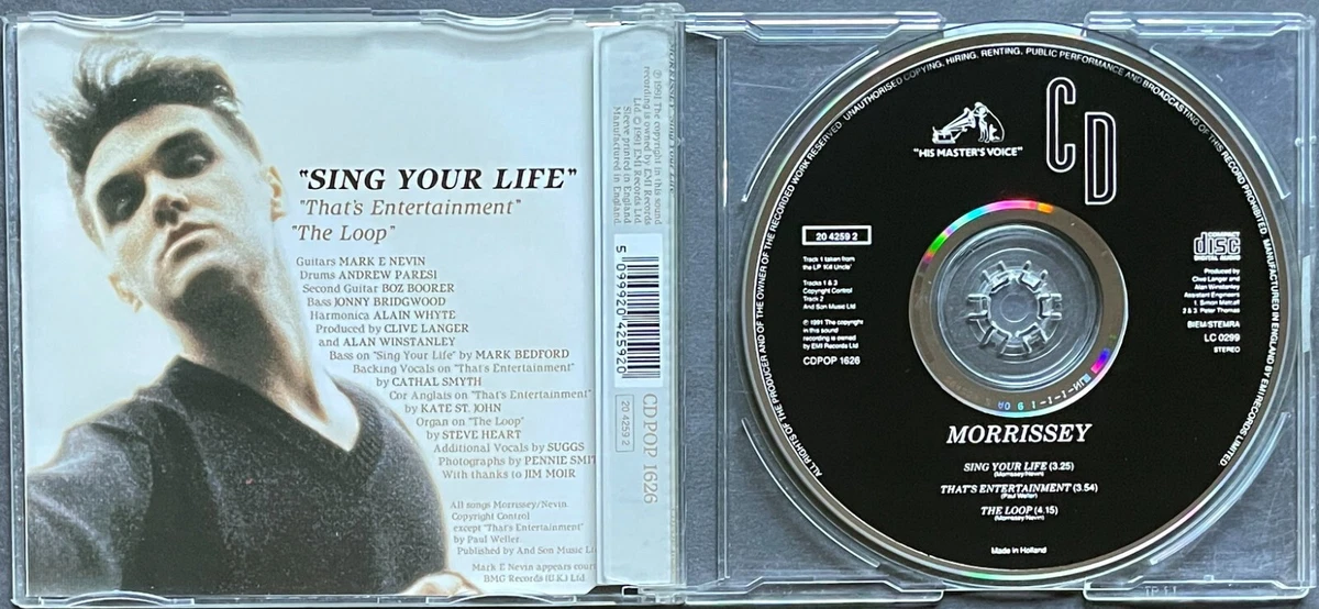 Morrissey - Sing Your Life Single CD - Free shipping