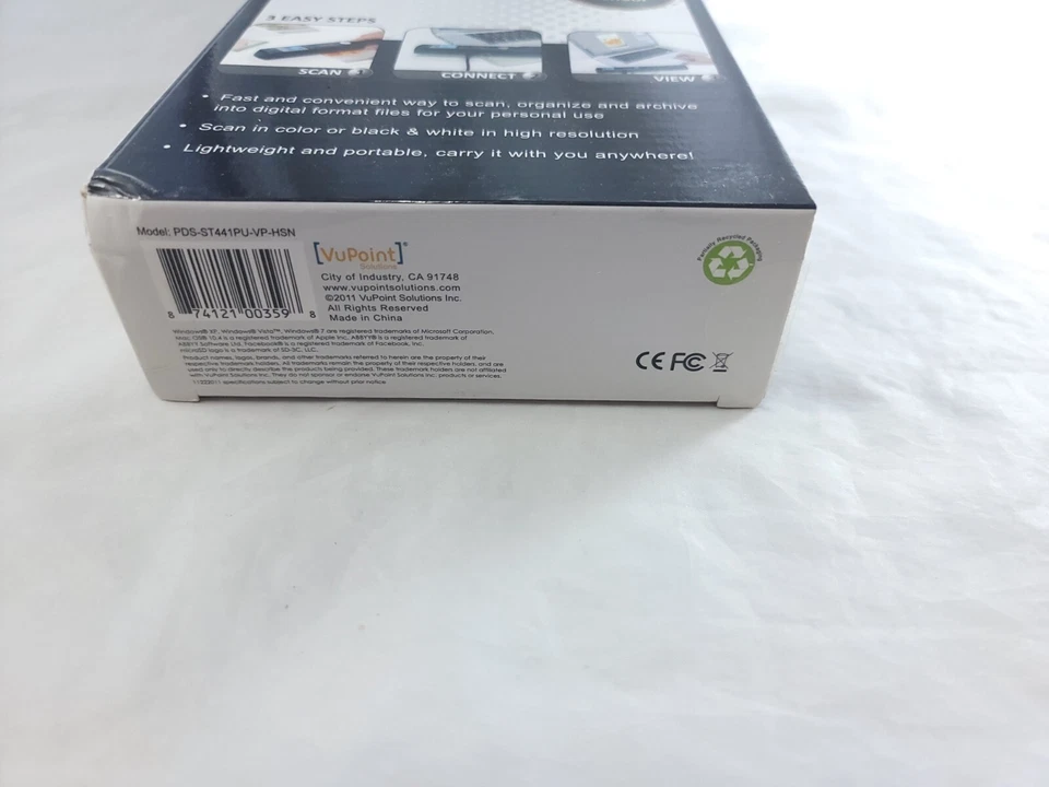 VuPoint Solutions PDS-ST441PU Magic Wand II Portable Scanner NEW Sealed Purple - Image 2 of 4