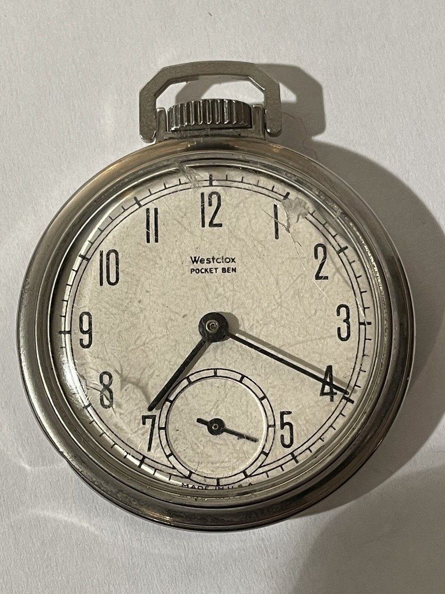 Vintage Silver Westclox Pocket Watch Big Ben Working Wind Up | eBay