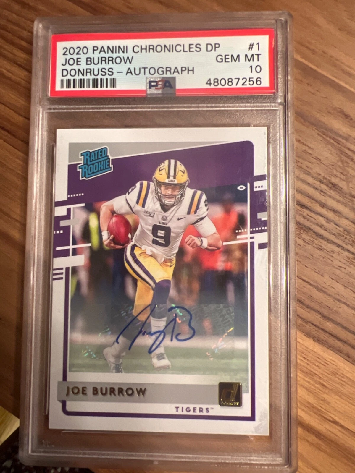 Joe Burrow Panini Chronicles Draft Picks Donruss Rated Rookies #1 Autograph
