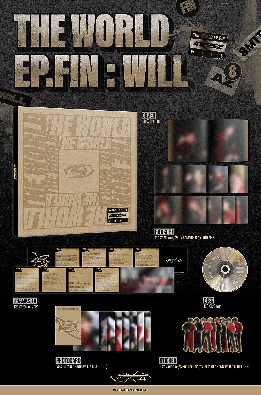 ATEEZ [THE WORLD EP.FIN WILL] 2nd Album DIGIPACK Ver/CD+