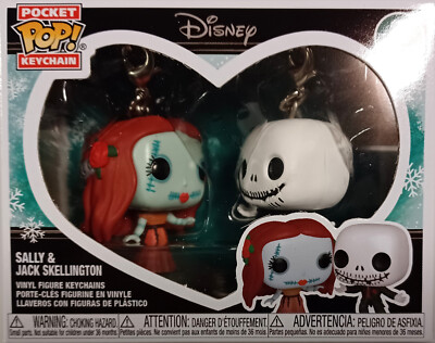 THE NIGHTMARE BEFORE CHRISTMAS Jack + Sally - Schlüsselanhänger - Pocket Pop!