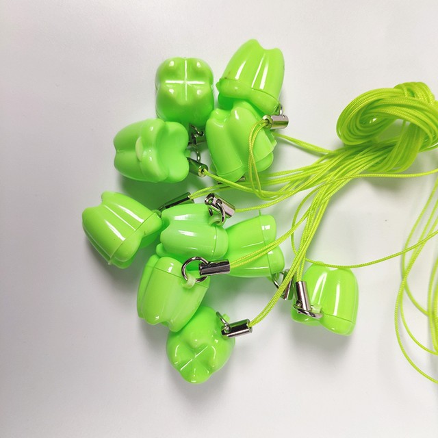 50pcs Milk Teeth Holder Boxes Plastic With Necklace Tooth Shaped Baby