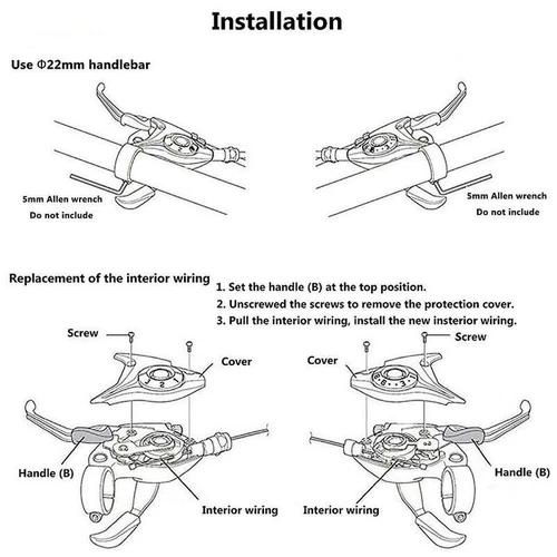 2er fahrrad schalthebel altus für shimano 3x7-fach 21-gang schaltung V-brake DE - Bild 2 von 9