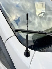 9" Antenna Fuba Mast Black Power Rod Radio AM/FM for Ford Transit 2015-2025 New