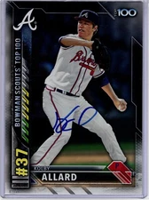 Kolby Aalard 2016 Bowman Scouts Top 100 5x7 BTP-37 #2/49 Signed Beckett Cert.