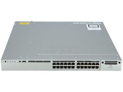 Switch Cisco Catalyst WS-3850-24PW-S V08 24 Ports PoE+ Mit PSU PWR-C1-715WAC