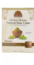 OKAY Pure Naturals Herbl Henna 100 Natural Hair Color Brown New