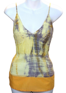 yellow flowy tank top