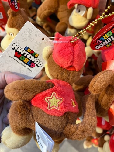 USJ Diddy Kong Plush keychain Universal Studios Japan Super Nintendo World - Picture 2 of 2