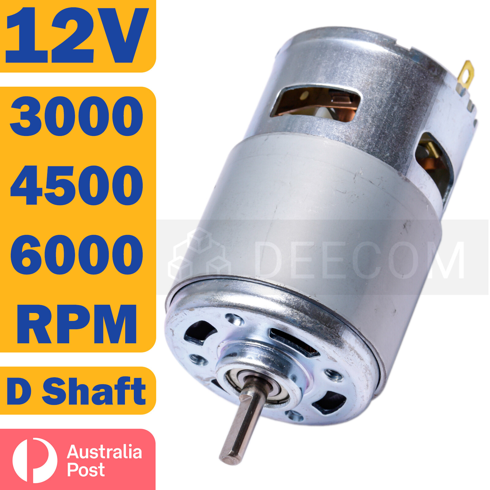 12V 3000 4500 6000 RPM High Speed High Torque DC Motor D Shaft RS775 eBay