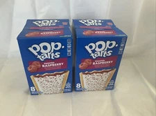 2 Kellogg's Frosted Raspberry Pop Tarts Toaster Pastries 8 Count 13.5oz Boxes