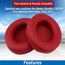 2x Replacement Ear Pad Cushion for Beats by dr dre Studio 2.0 Wireless RED LR