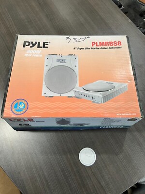 Pyle 8in 600W Low-Profile Amplified Subwoofer System with Built-in Amp