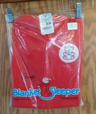 Vtg RED Blanket Sleeper Stern craft One Piece Toddler SZ XL sterncraft NEW USA
