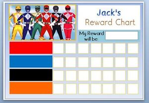 Power Rangers Sticker Chart