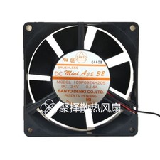 Sanyo 109P0924H205 9032 9CM 24V 0.14A 2-wire inverter cooling fan