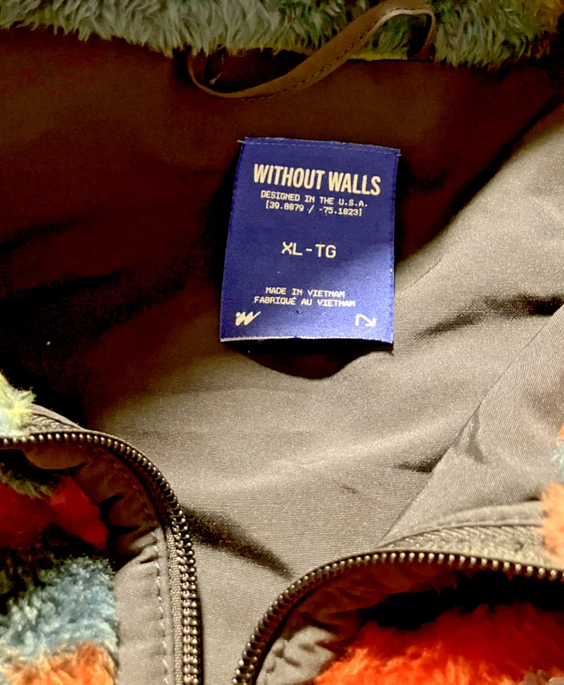 Chaleco polar Urban Outfitters sin paredes multicolor arco iris seta para hombre XL Foto 4 de 4