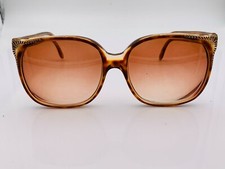 Vintage Exotique Elena Brown Tortoise Oval Sunglasses FRAMES ONLY Italy