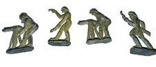 Antique 1950's Hard Flat Lead Metal Toy Soldier Flats, WW2 Rare