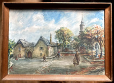 ::JSA JECHEL *1873 - 1961 WATERCOLOUR BEETHOVEN HOUSE ON PLATZL 1958 SIGNED ANTIQUE