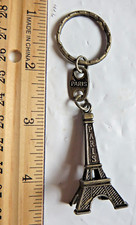 Eiffel Tower Paris VTG Keychain Key Chain Ring Keyring gift fob France