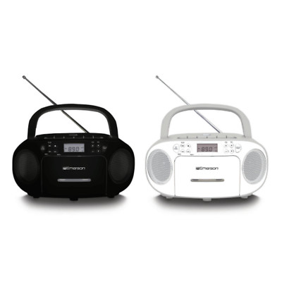 Emerson Portable CD/Cassette Boombox to Play and Record Cassettes w AM/FM Radio