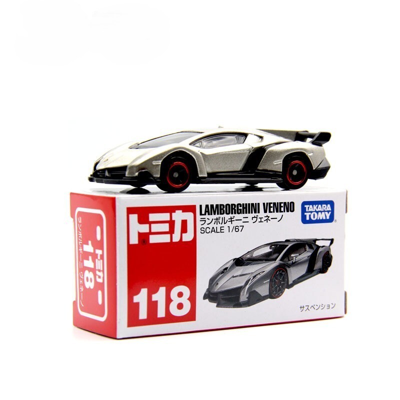 Tomica 1/67 Lamborghini Veneno Silver Diecast Model Car by Takara Tomy