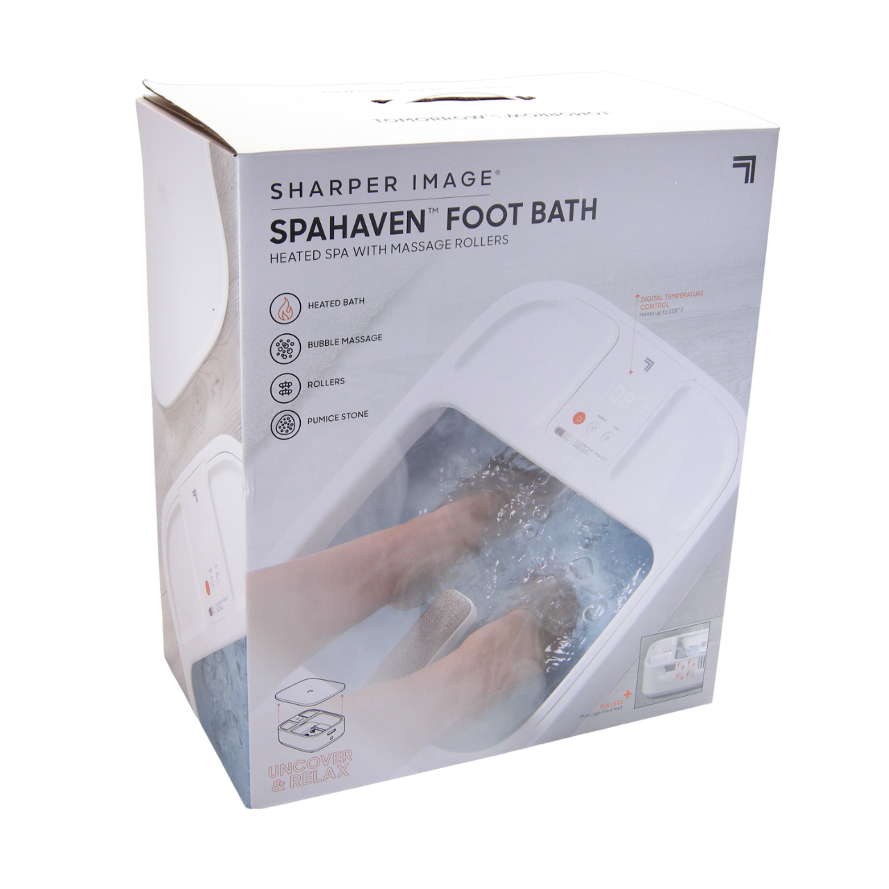 Sharper Image Spahaven Foot Bath Heated Spa with Digital Display