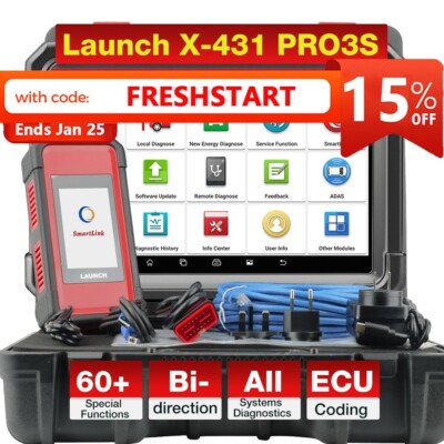 2024 Launch X431 PRO3S+ SmartLink HD Anti-theft Programmer Car Scanner J2534